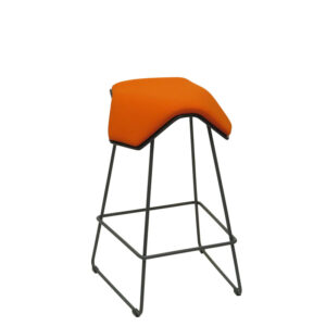 myKolme ILOA One Bar Bar Stool Black Ash Orange