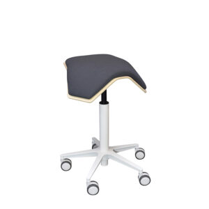 myKolme ILOA One Snow Saddle Stool Natural Birch Grey