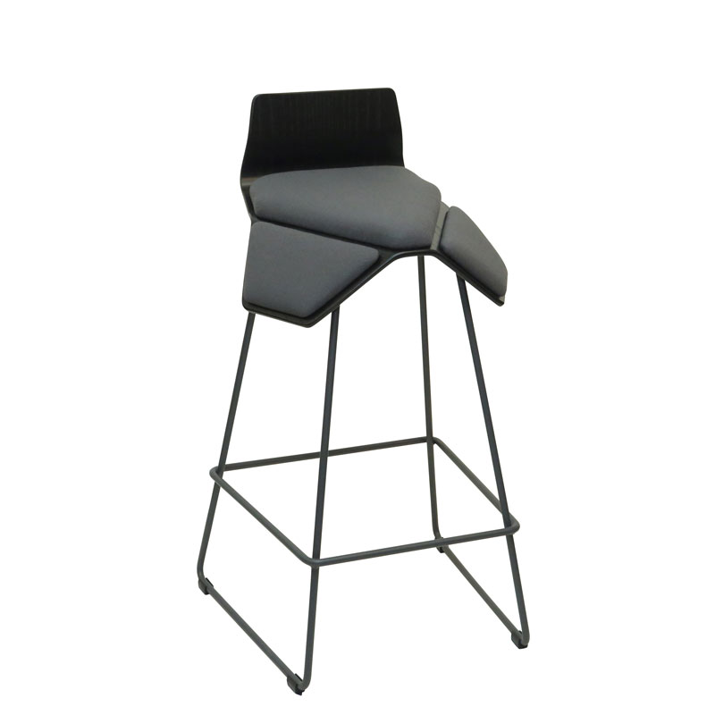myKolme ILOA Smile Bar Bar Stool Black Ash Grey